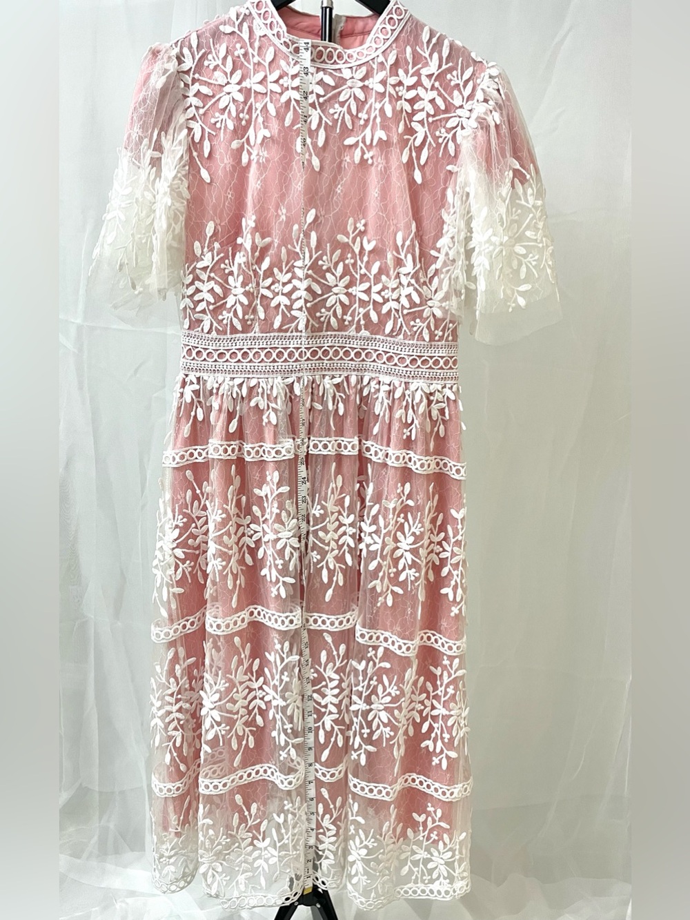 Ivy City Co Sicily Dress with Flutter Sleeves in Pink - Picture 9 of 16